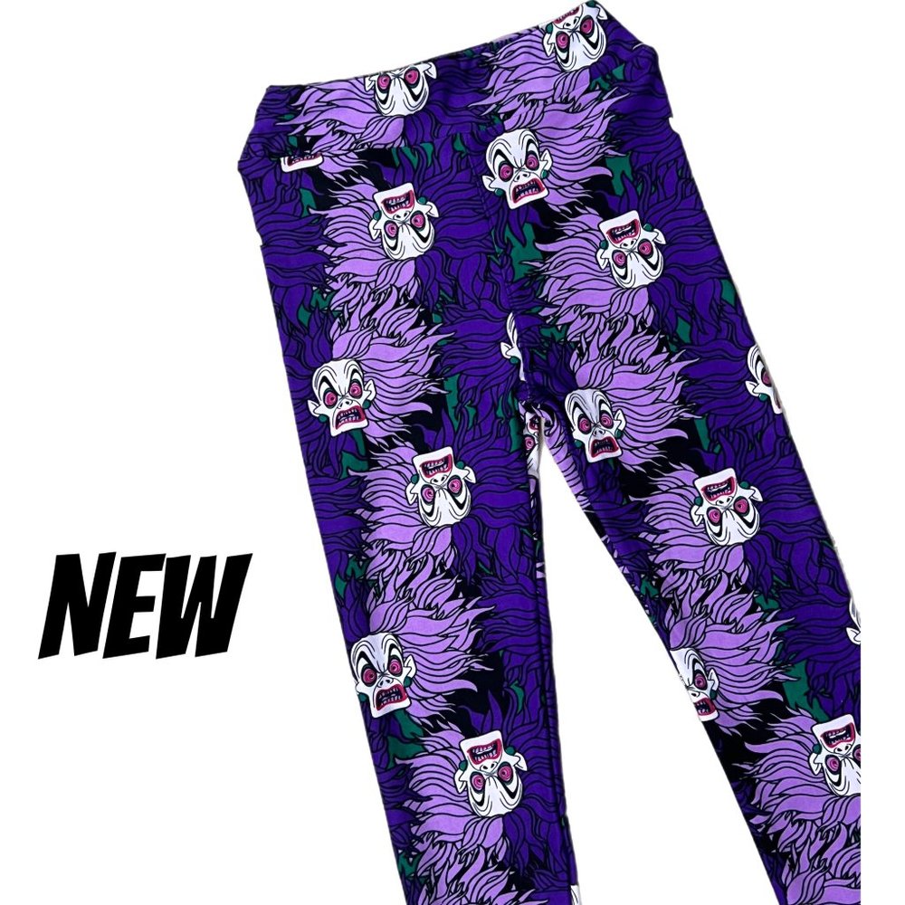 NEW DISNEY CRUELLA LEGGINGS L/XL 318